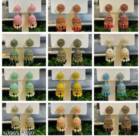 Earrings 12 Colour Pcs