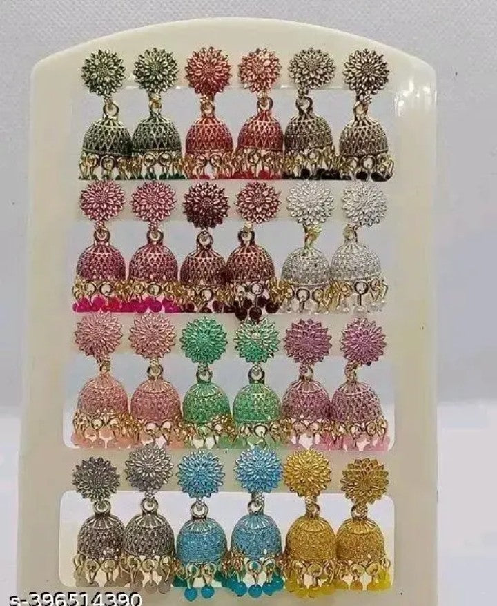 Earrings 12 Colour Pcs