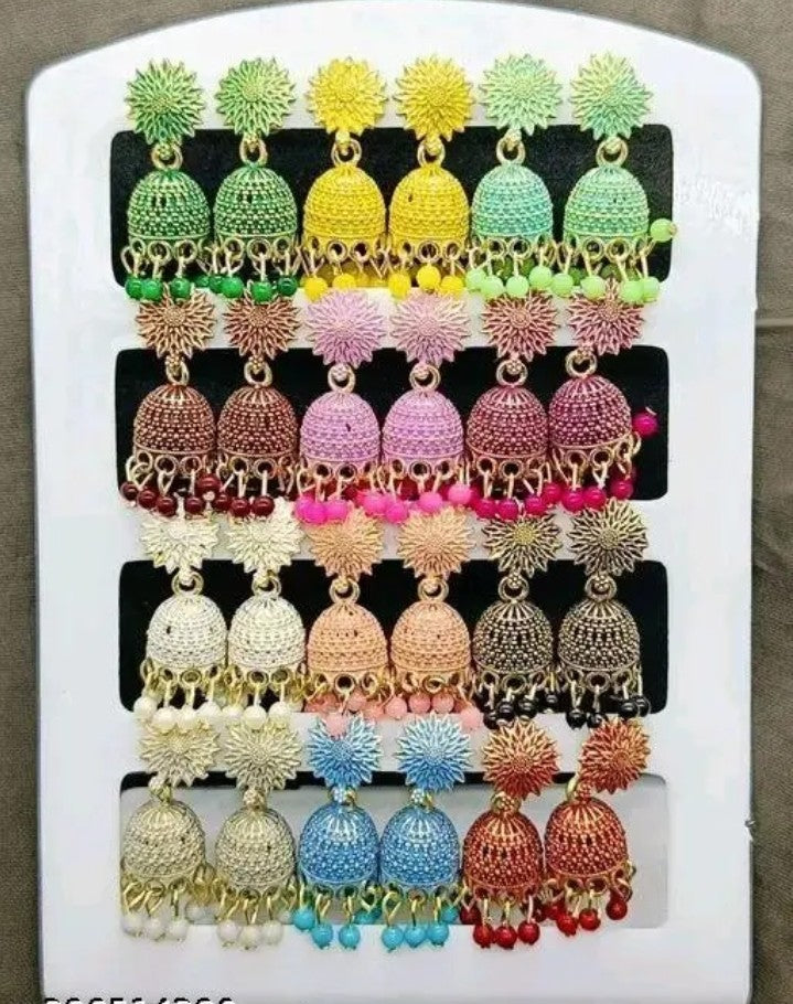 Earrings 12 Colour Pcs